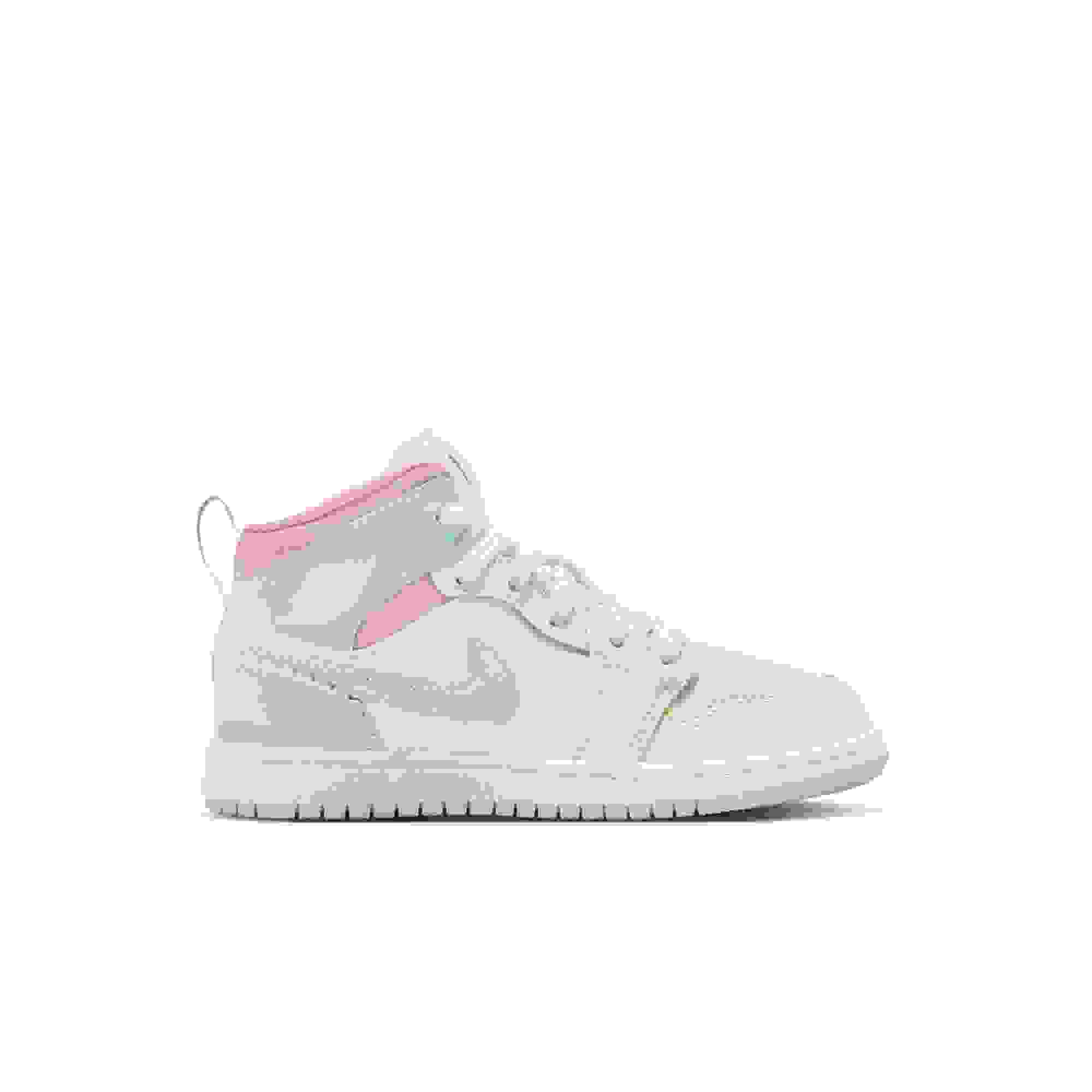 Jordan 1 Mid SE Preschool Girls' "Half Blue/Pale Ivory/White" Shoe